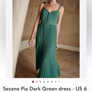 Gorgeous Sezane Green Maxi Dress